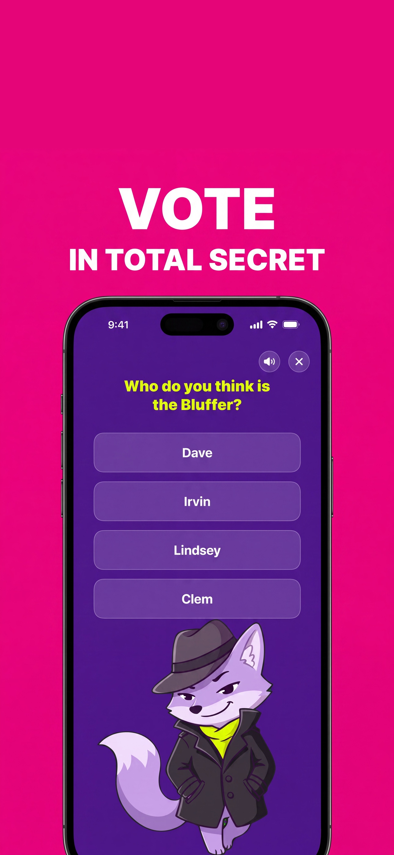 VOTE — In total secret screenshot